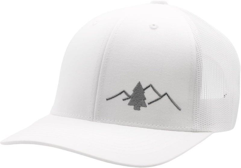 Lindo Trucker Hat [ Great Outdoors Design ] for Men and Women: Mid Profile Cap with Breathable Mesh Back and Adjustable Snap - Image 1